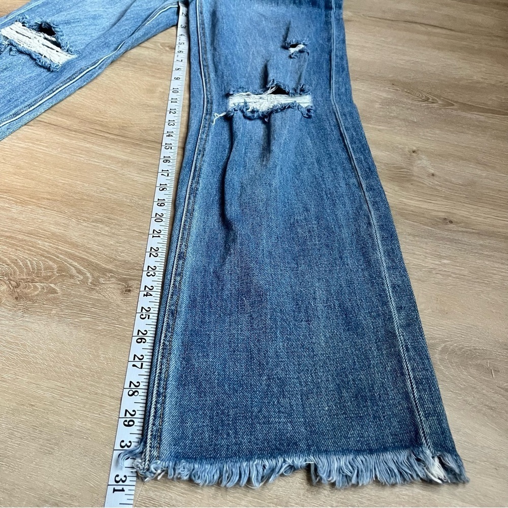 PTCL Wide Leg Jeans Medium Wash Distressed SZ 25 - Picture 2 of 7